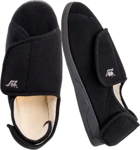 Men's Memory Foam Diabetic Slippers with Adjustable Closure, Extra Wide Comfy Warm Plush Fleece Arthritis Edema Swollen Diabetic House Shoes Machine Washable with Anti Slip Sole
