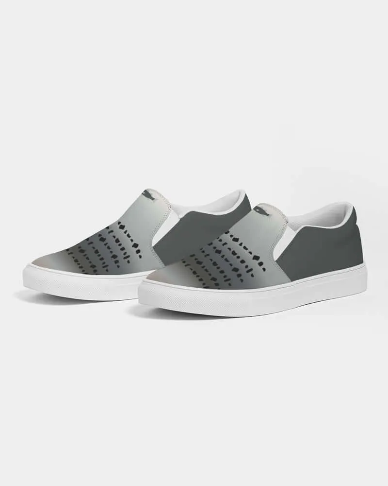 Mens Stripetown Smooth Slip-On Canvas Shoe