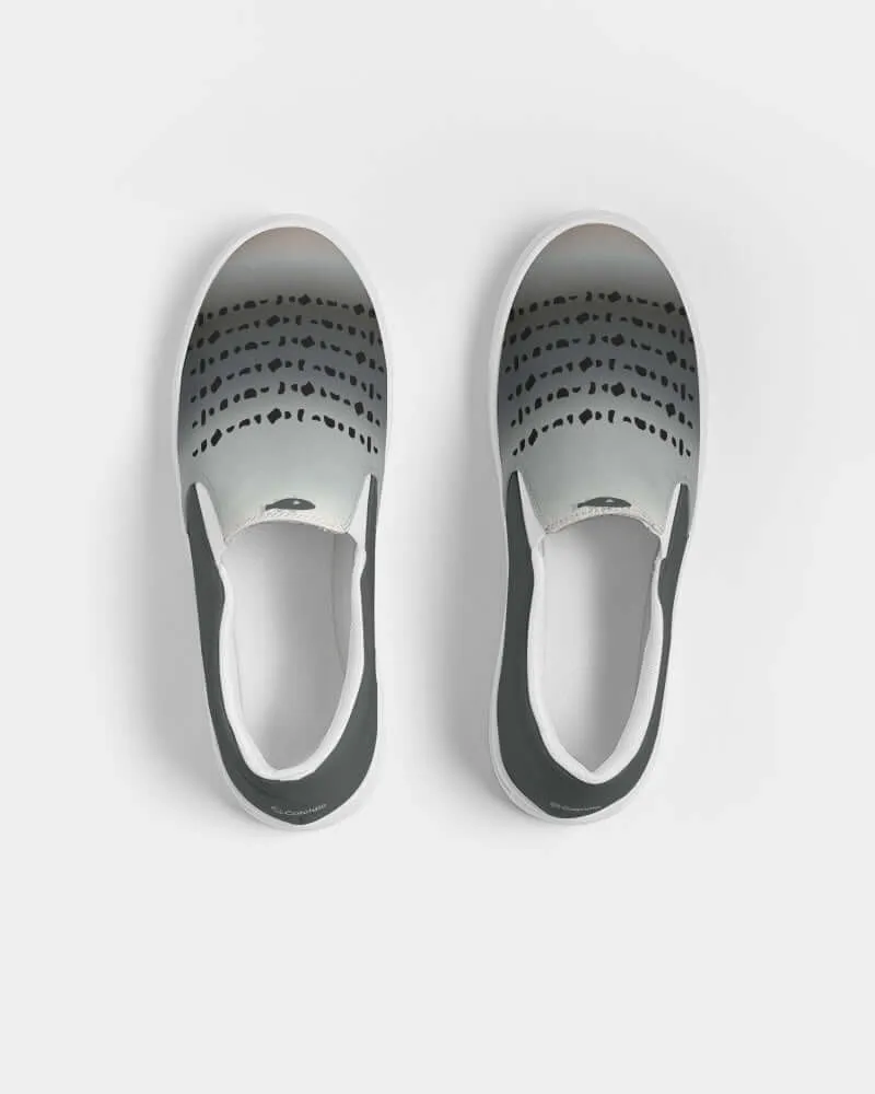 Mens Stripetown Smooth Slip-On Canvas Shoe