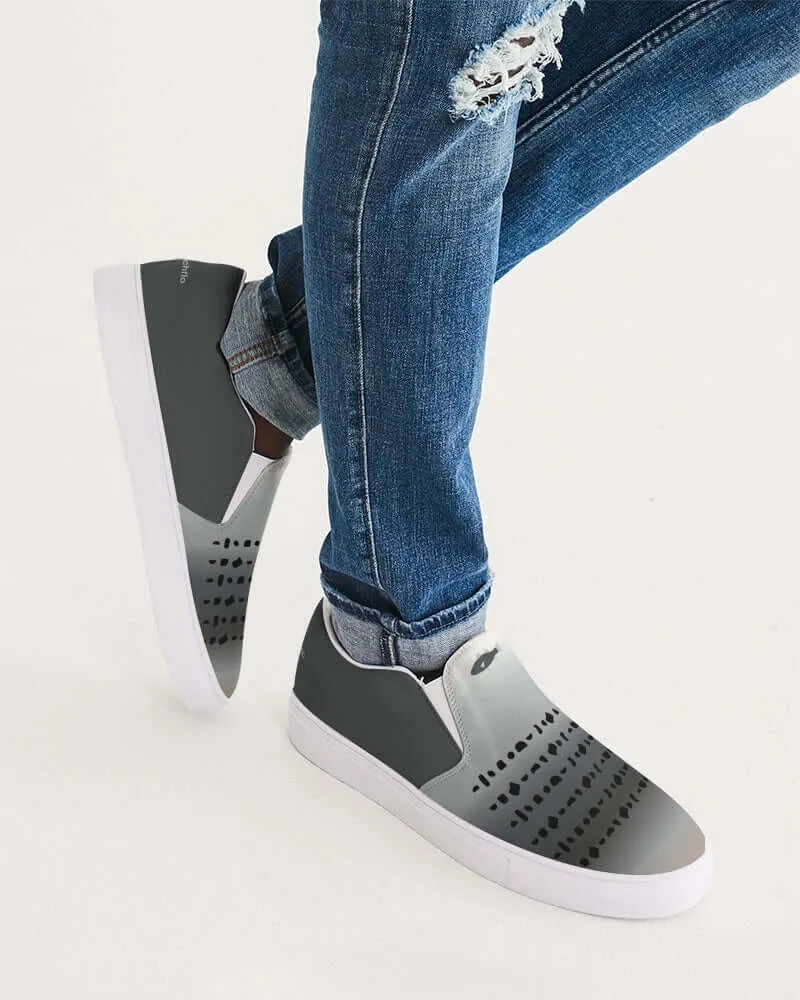 Mens Stripetown Smooth Slip-On Canvas Shoe