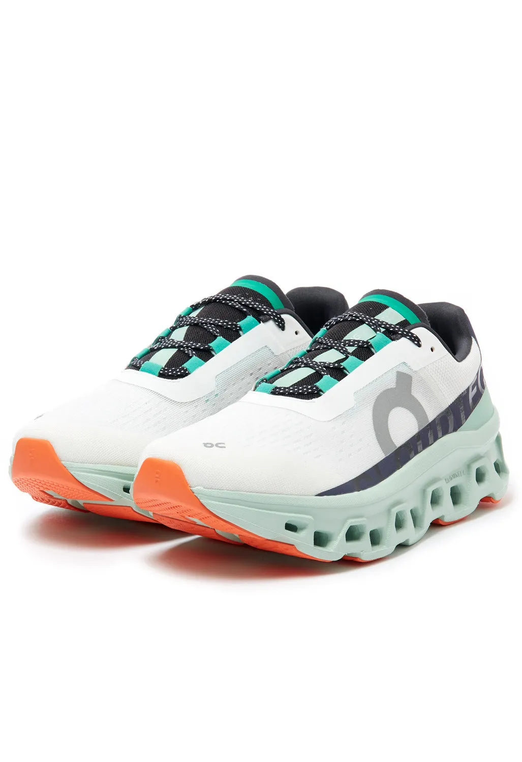 On Cloudmonster Men's Trainers - Undyed White/Creek