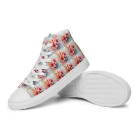 Orchidee High-Top Leinenschuhe für Damen