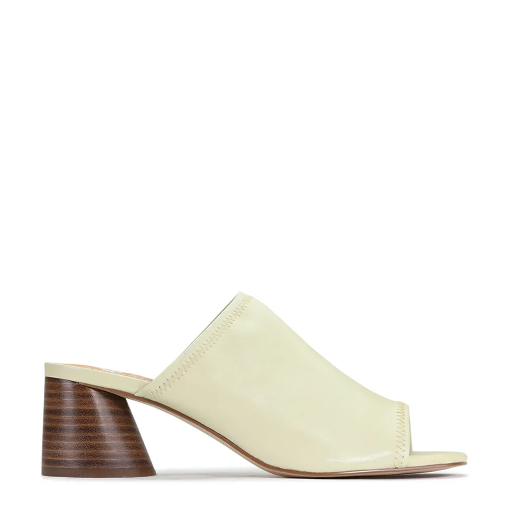 PETTI LEATHER HEEL SANDAL