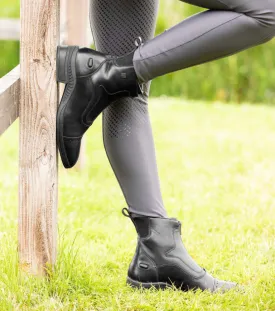 Premier Equine Loxley Ladies Leather Paddock / Riding Jodhpur Boots - Black