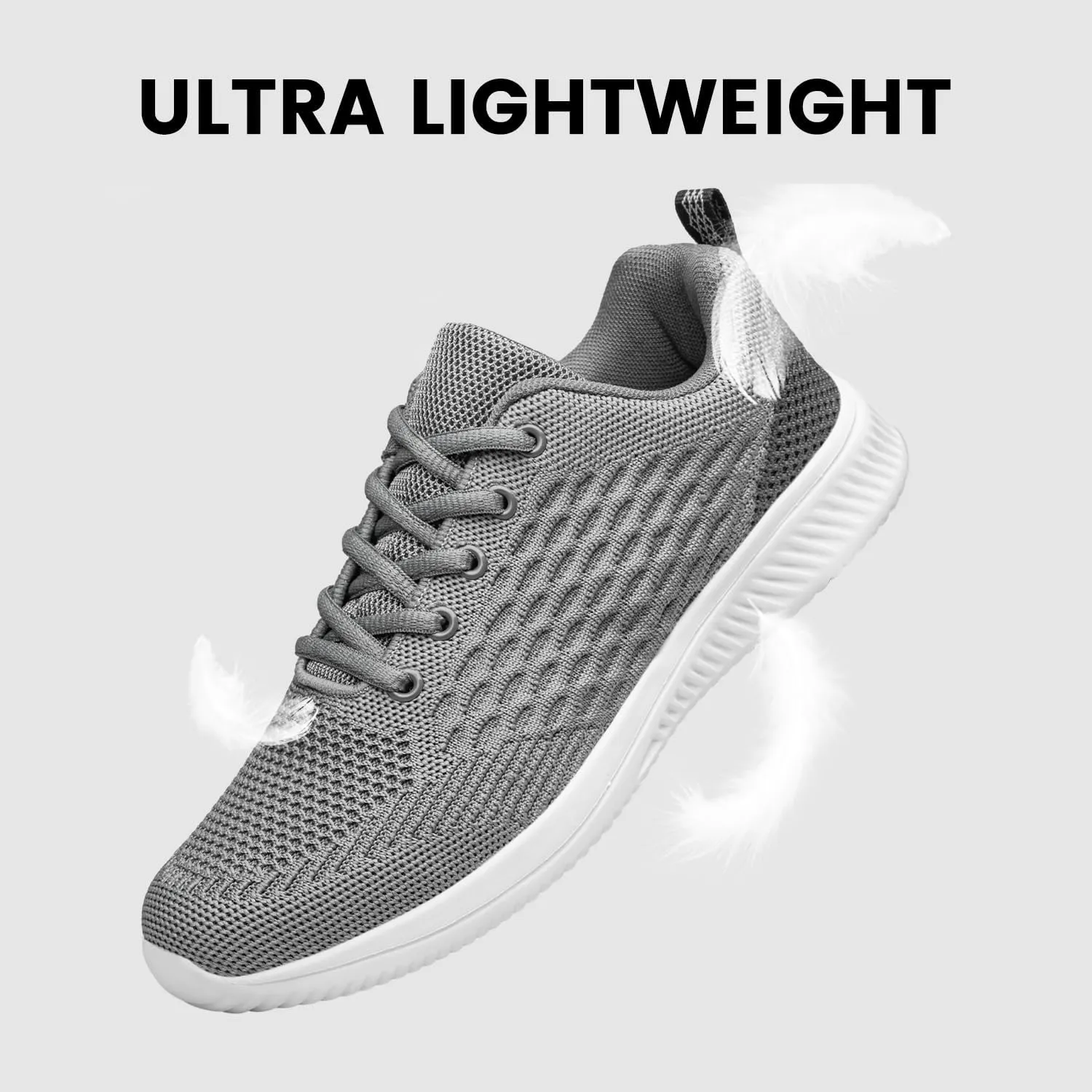 Raoendis Mens Walking Shoes Ultra Lightweight Breathable Running Shoes Non Slip Athletic Fashion Sneakers Mesh Workout Casual Sports Shoes