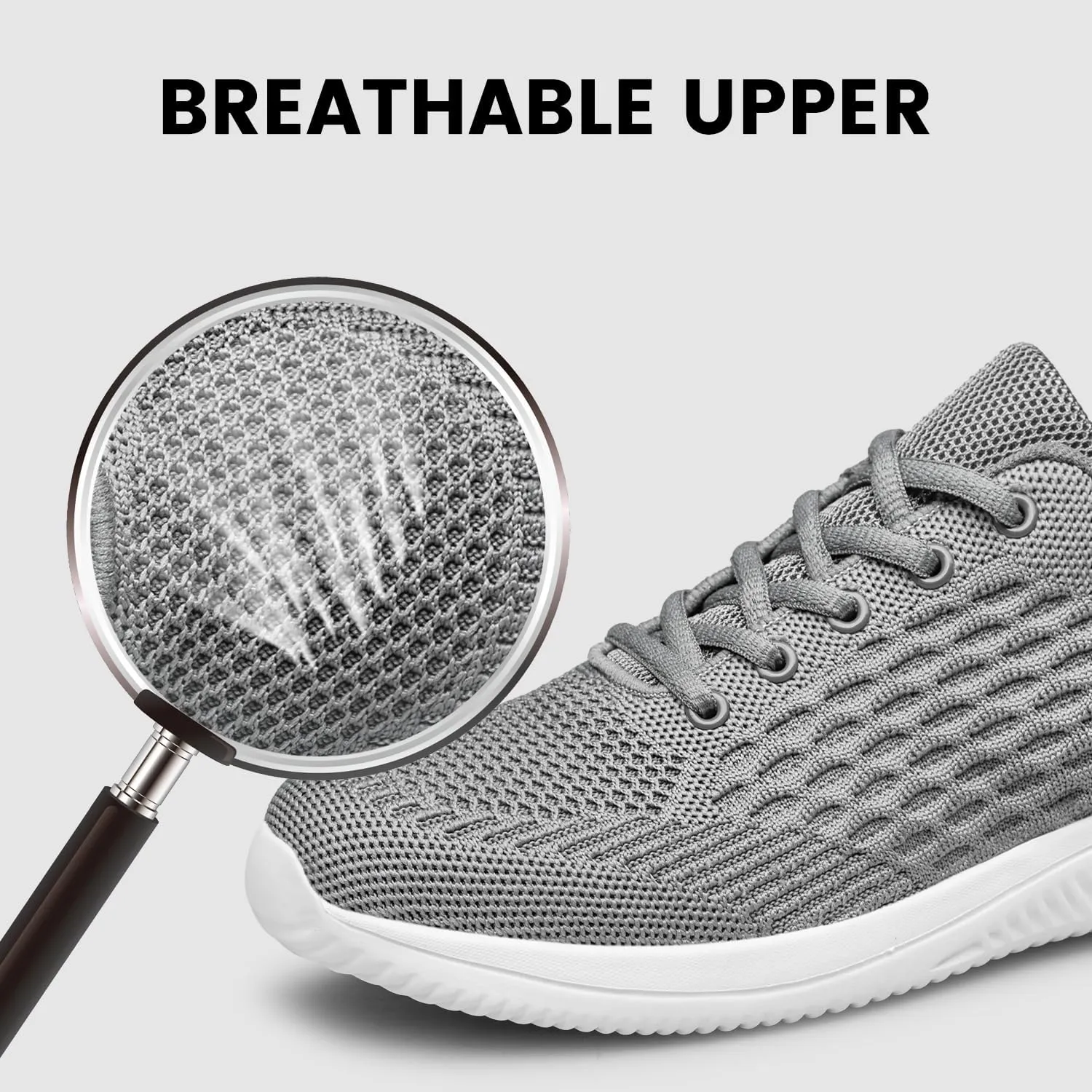 Raoendis Mens Walking Shoes Ultra Lightweight Breathable Running Shoes Non Slip Athletic Fashion Sneakers Mesh Workout Casual Sports Shoes