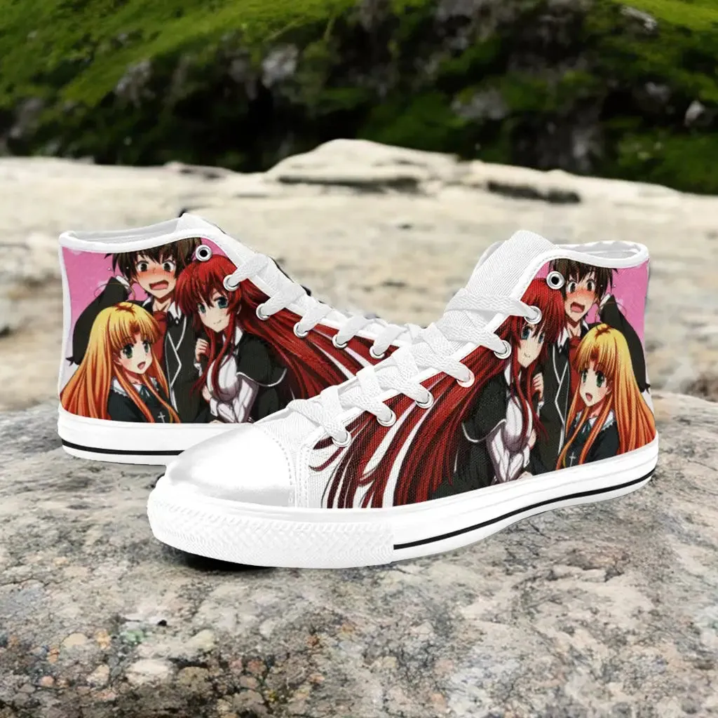 Rias Gremory Asia Issei High School DxD Shoes High Top Sneakers for Kids and Adults