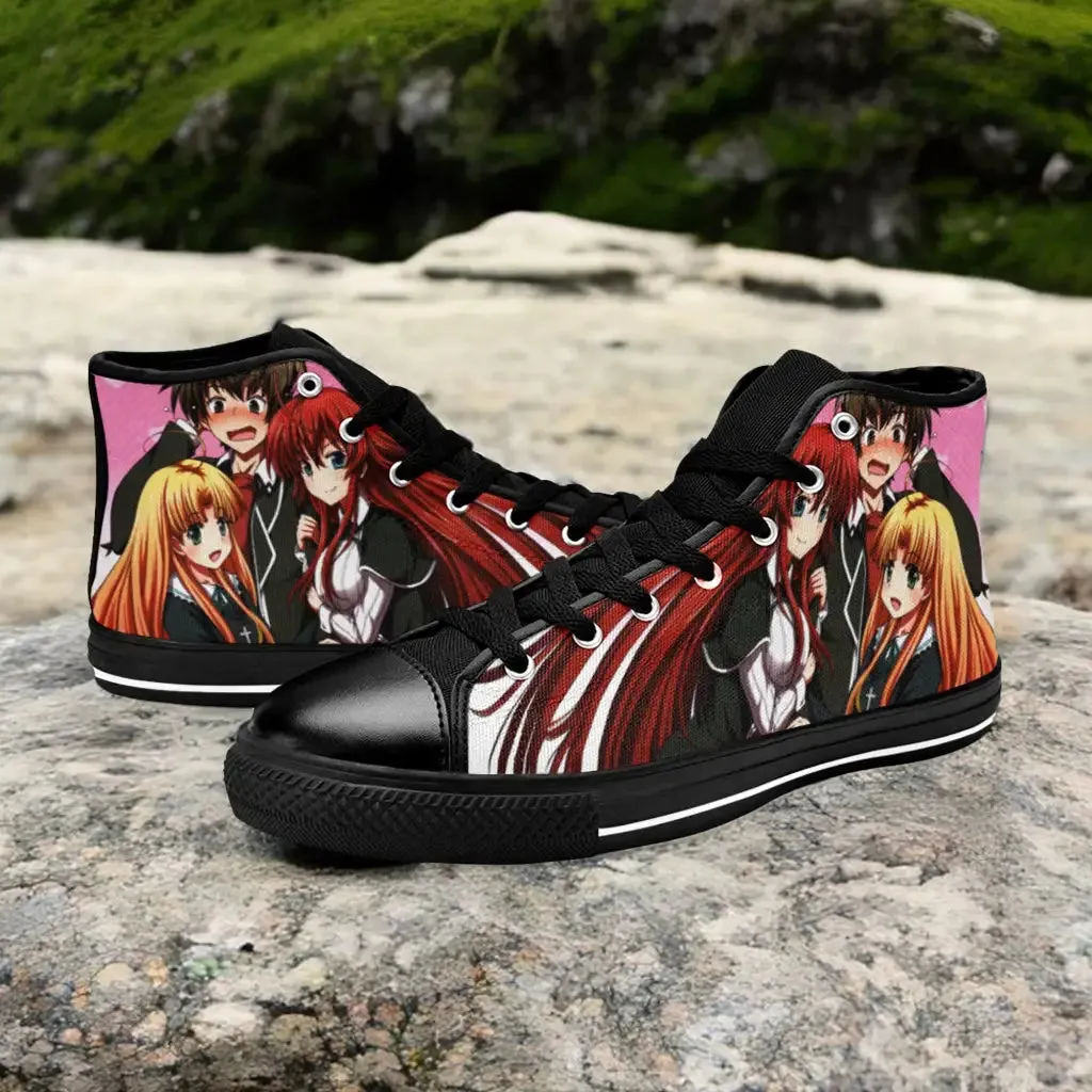 Rias Gremory Asia Issei High School DxD Shoes High Top Sneakers for Kids and Adults