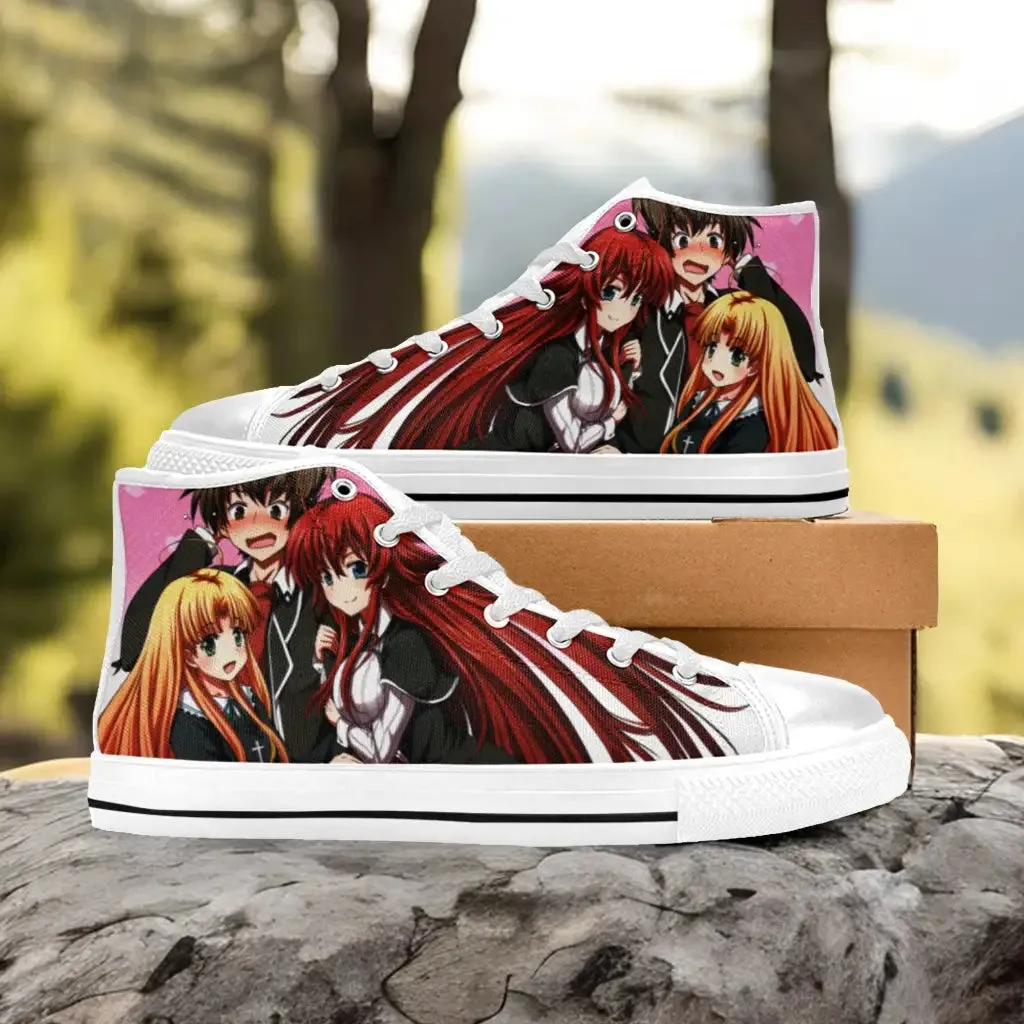 Rias Gremory Asia Issei High School DxD Shoes High Top Sneakers for Kids and Adults