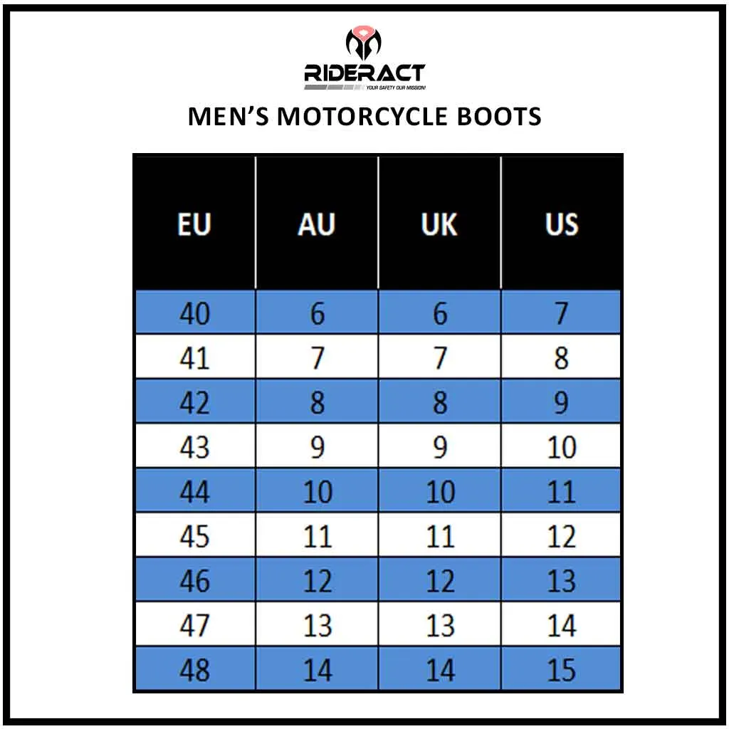 RIDERACT® Tango Motorbike Boots Black Sneakers for Men