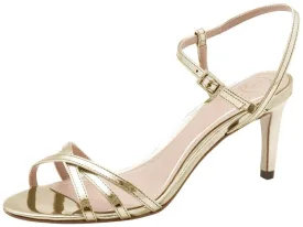 Sandal Medium Heel Light Gold - Dumond