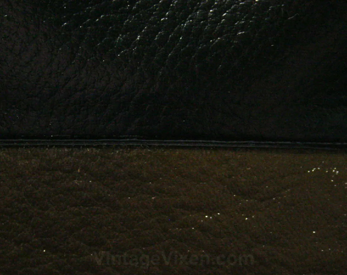 Size 6 Black & Brown 60s Boots - Waterproof Rubber - Sophisticated 1960s Street Style - Color Block - Lined - Unworn - Deadstock - 43293-11