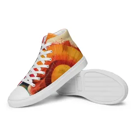 Sonnenaufgang High-Top Leinenschuhe für Damen