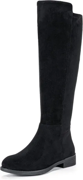 Vepose Women's 9662 Knee High Boots, Casual Tall Riding Boots Low Flat Heel, Wide Calf and Inner Zipper.