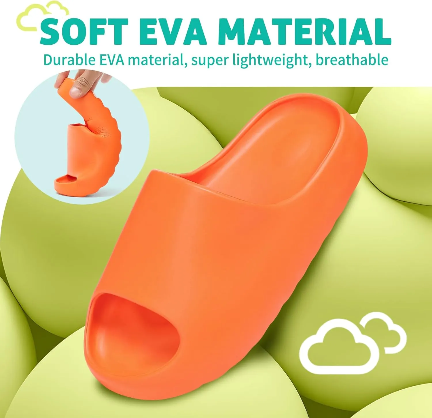 XTJSCBDSH Kids Cloud Slides Boys Girls Pillow Slippers ?C Slip-On Slide Sandals, Summer Beach Pool Shoes, Indoor and Outdoor